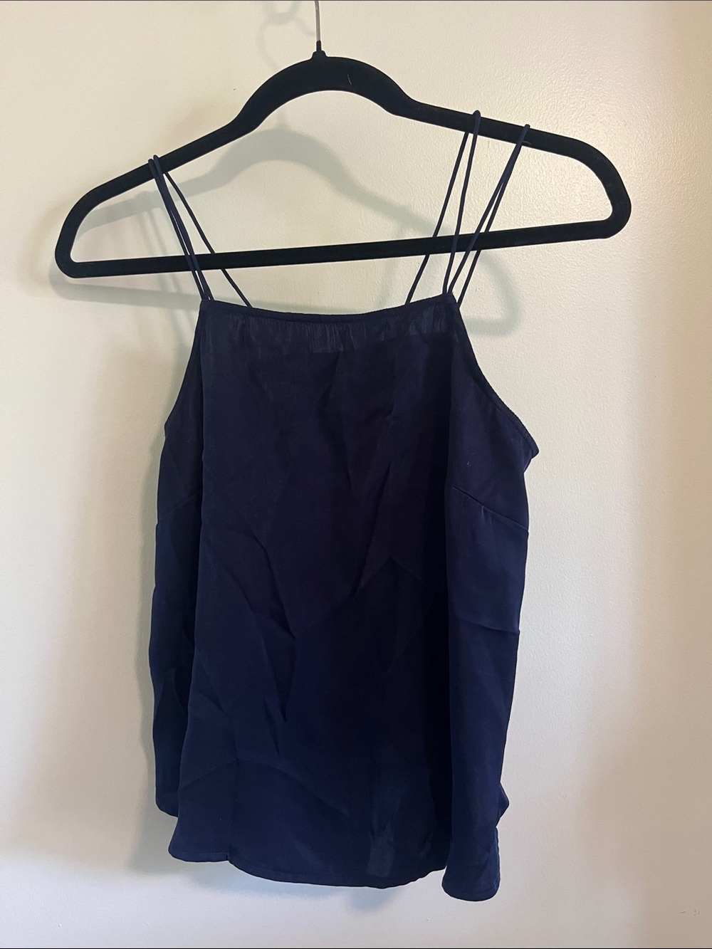 bp Navy Double-Strap Satin Camisole